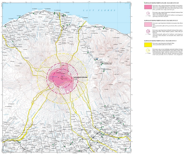 Mulai Tanggal 27 September 2016 Pukul 15:00 WITA Status G. Rinjani Waspada